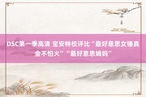 DSC第一季高清 宝安特校评比“最好意思女锤真金不怕火”“最好意思姆妈”