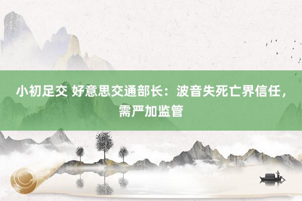 小初足交 好意思交通部长：波音失死亡界信任，需严加监管
