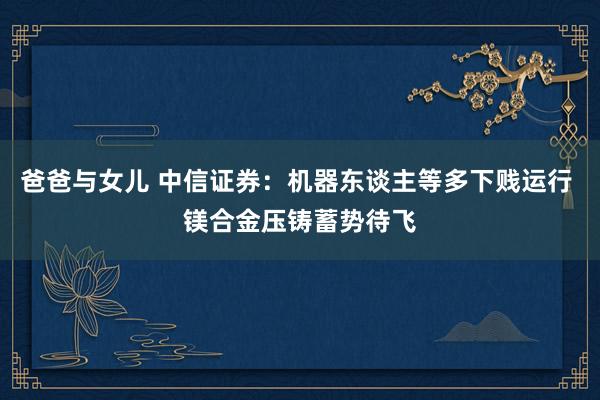爸爸与女儿 中信证券：机器东谈主等多下贱运行 镁合金压铸蓄势待飞